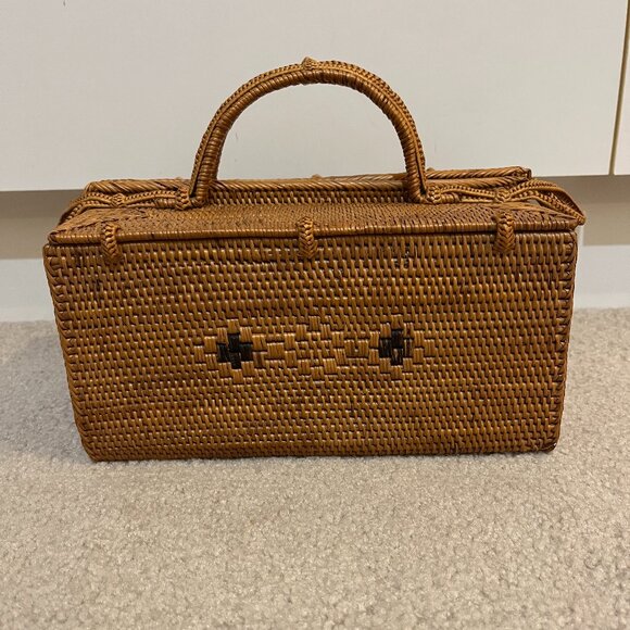 HANDWOVEN ATA Grass Bag VINTAGE - Picture 1 of 3